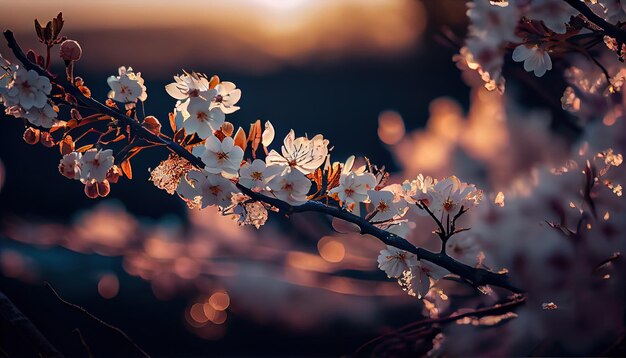 I fiori di ciliegio fiore albero primavera Ai generato