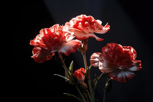 I fiori di garofano nell'oscurità lunatica