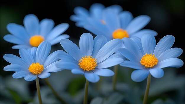 I fiori di margherita blu in un'attenta luce