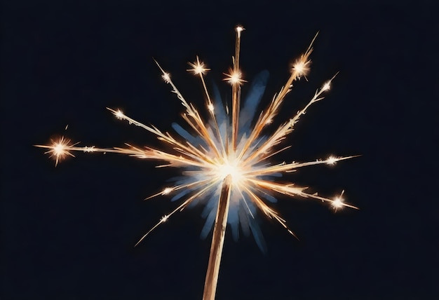 I fuochi d'artificio sono accesi nel cielo notturno.