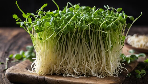 I germogli freschi sono pronti per il tuo prossimo pasto sano