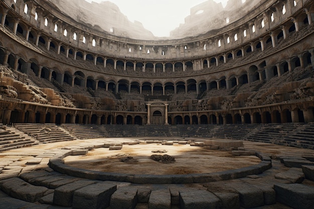 I gladiatori combattono nell'arena Ai