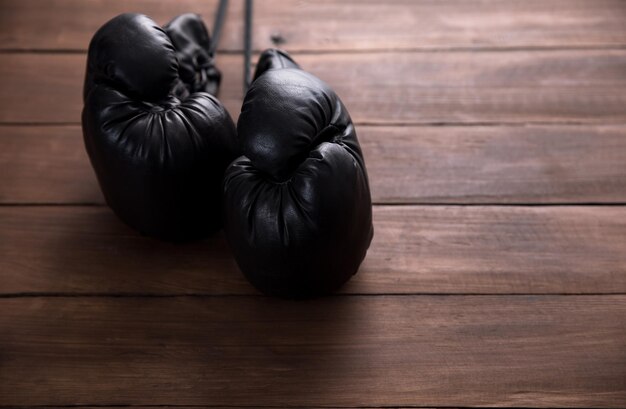 I guanti neri per la boxe