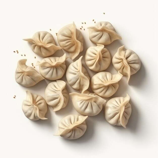 I Jiaozi sono gnocchi ripieni di carne macinata e verdure e avvolti in un foglio di farina generato dall'IA