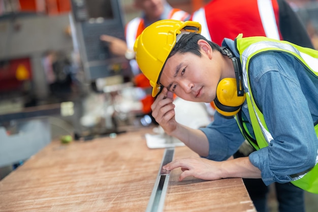 I lavoratori lavorano in fabbrica, ingegnere, abilità lavorative, qualità, manutenzione, formazione, industria, operaio di fabbrica, magazzino, officina per operatori di fabbrica, produzione di team di ingegneria meccanica