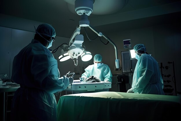 I medici operano in sala operatoria Generative ai