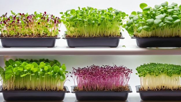 I microgreens germogliano cibo sano e fresco Generato con l'intelligenza artificiale