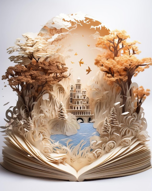 i mondi degli amati libri e film con accattivanti sculture di carta 3D