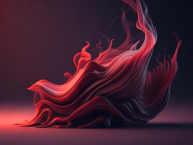 I movimenti dell'onda 3D astraggono il fondo nel tono rosso