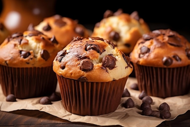 I muffin al cioccolato delizie IA generativa