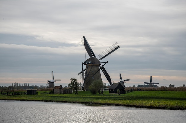 I mulini a vento di Kinderdijk nei Paesi Bassi olanda