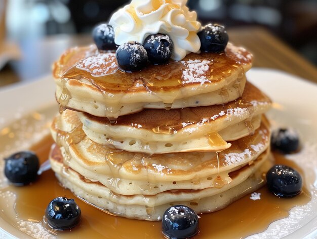 I pancake sono marroni dorati e perfettamente cotti.