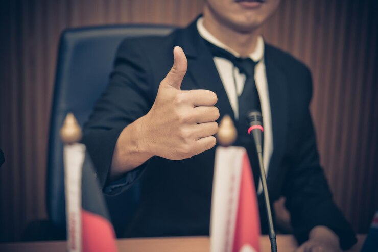 Foto i politici hanno partecipato alla conferenza internazionaleil presidente era arrabbiato per l'incontro con il popolo della thailandia