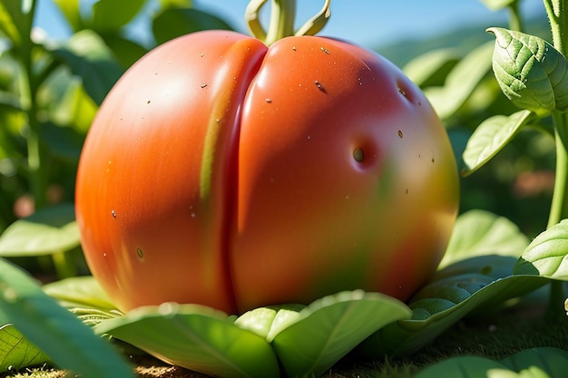 I pomodori rossi maturi sono una verdura deliziosa che le persone amano mangiare. Frutta, prodotti agricoli ecologici, verdi e sicuri.