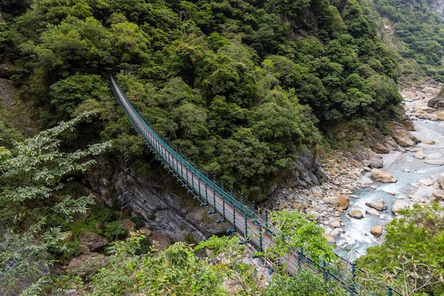 I ponti del parco nazionale di Taroko sulla gola di Taroko nella contea di Hualien di Taiwan