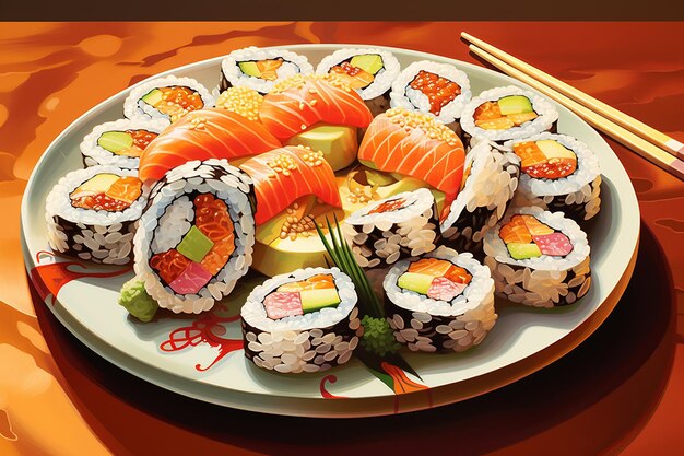 I rotoli di sushi come opera d'arte culinaria