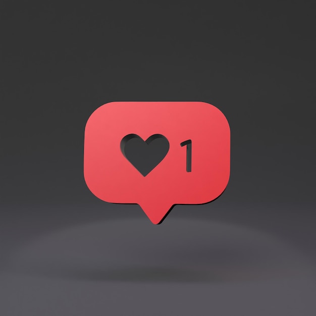 I social media come l'icona 3d rendono l'illustrazione