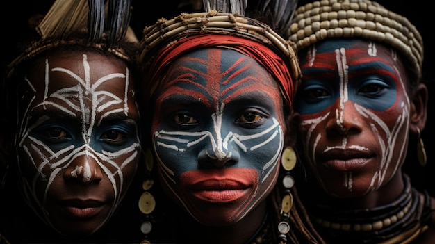 I Tambul Warriors sono un gruppo indigeno che vive nel distretto di TambulNebilyer, nella provincia delle Highlands occidentali, Papua Nuova Guinea. La loro decorazione del corpo è distintiva