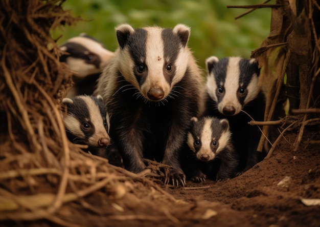 I tassi sono onnivori dalle zampe corte della famiglia Mustelidae