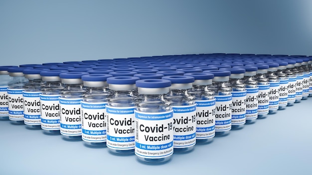 I vaccini realistici 3d Covid19 imbottigliano il trattamento per curare la malattia da virus Coronavirus