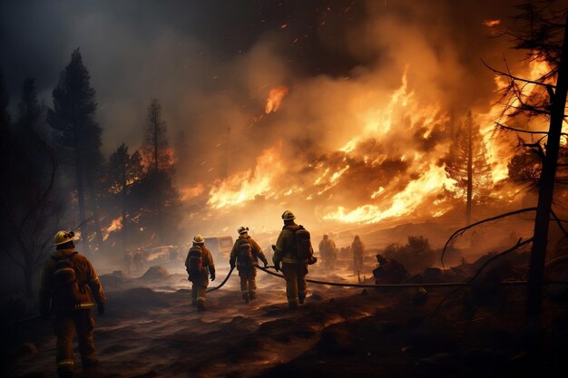 I vigili del fuoco combattono gli incendi con l'IA generativa dell'acqua