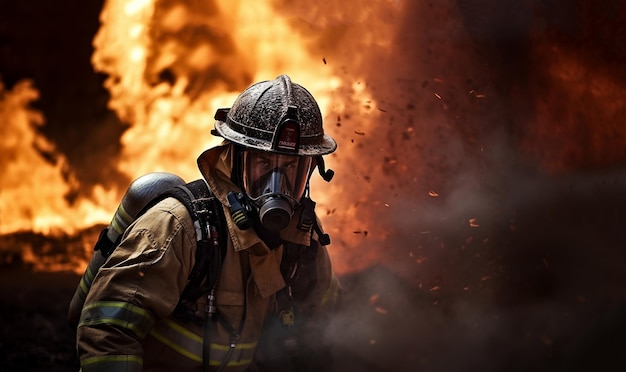 I vigili del fuoco estinguono un incendio utilizzando l'estintore a nebbia d'acqua Twirl per combattere con il