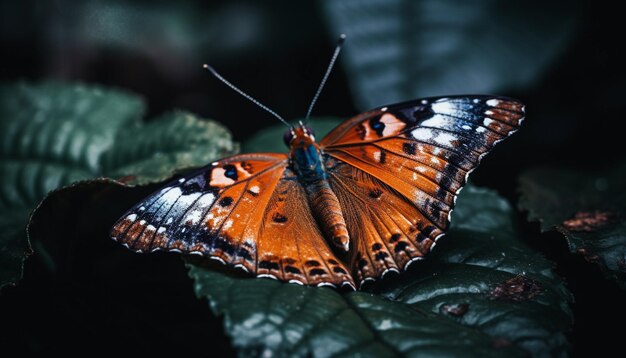 I vivaci segni delle farfalle mostrano l'eleganza e la fragilità della bellezza della natura generata dall'intelligenza artificiale