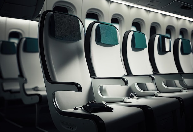 IA generata per i posti a sedere dell'aereo passeggeri