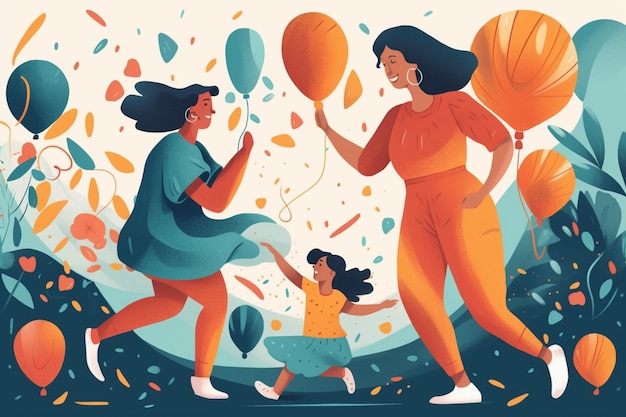 IA generativa che celebra la mamma onorando la maternità il giorno della festa della mamma