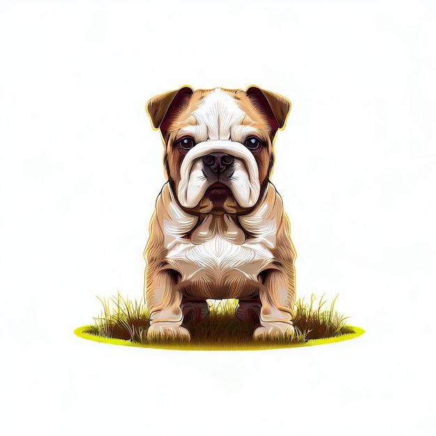 IA generativa di Bulldog Pup's Meadow Glimpse