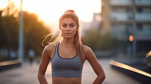 IA generativa e un atleta di strada in forma