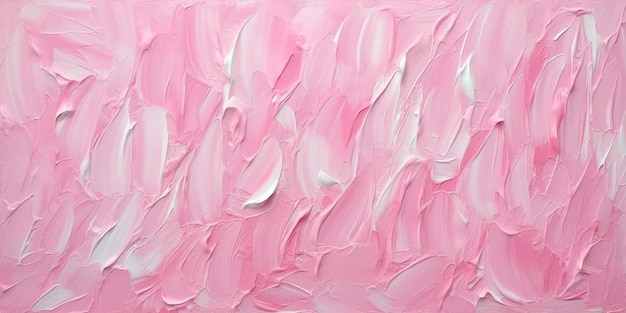 IA generativa Primo piano di impasto astratto ruvido arte pittura texture rosa