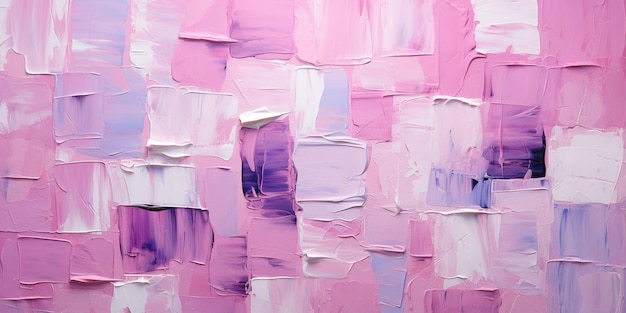 IA generativa Primo piano di impasto astratto ruvido arte pittura texture rosa