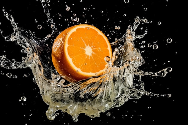 IA generativa vibrante Orange Splash