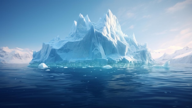 Iceberg al tramonto natura e paesaggi rete neurale ai generato