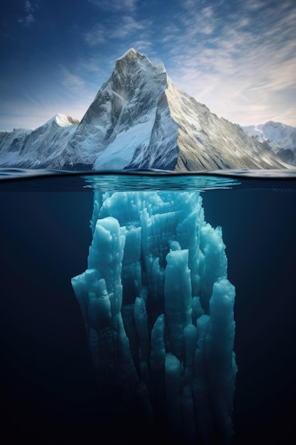 Iceberg in acque cristalline