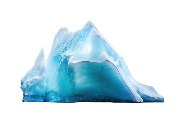 Iceberg isolato su sfondo bianco IA generativa