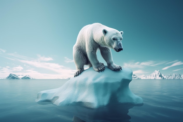 Iceberg meltgin dell'orso polare Genera Ai