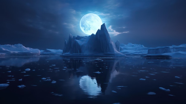 iceberg nella notte