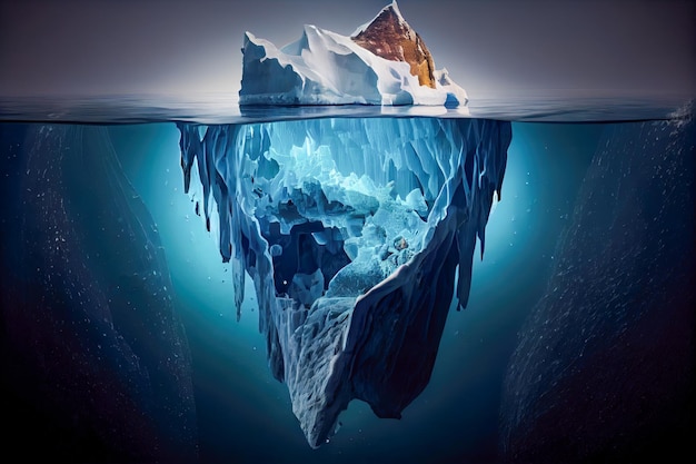 Iceberg rotto in acqua IA generativa IA generativa