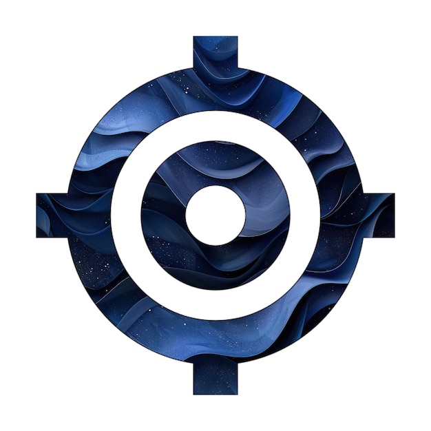 icon location crosshairs blue gradient background style design