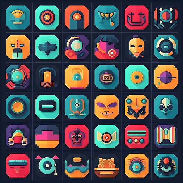 Icon pack di intelligenza artificiale