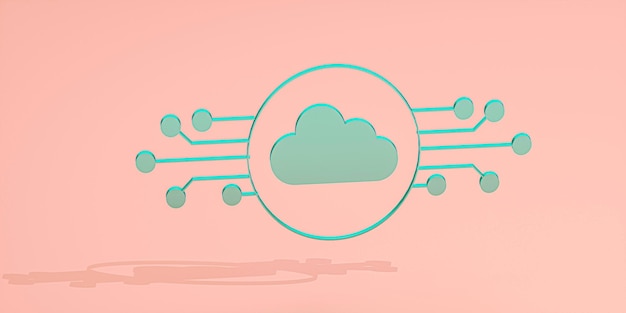 Icona 3d del cloud computing