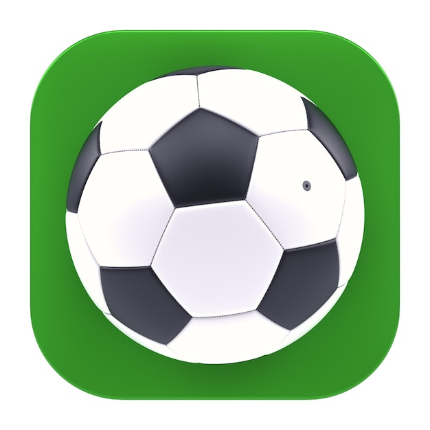 Icona 3D dell'applicazione di calcio