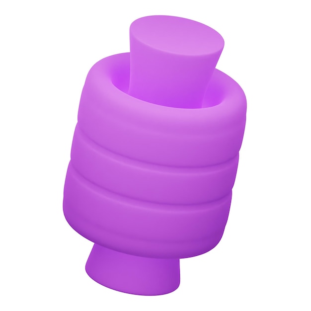 icona 3D di forme astratte a cilindro isolate sullo sfondo trasparente