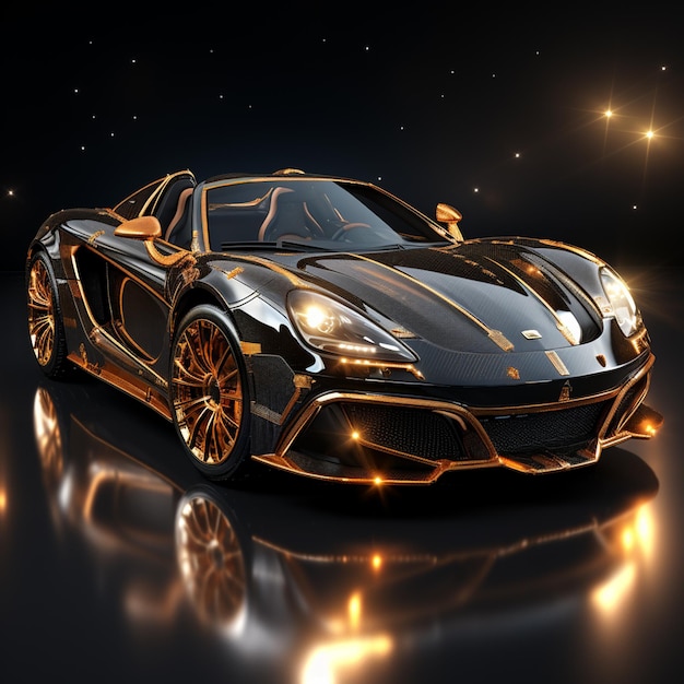 Icona auto di lusso isolata illustrazione del rendering 3d