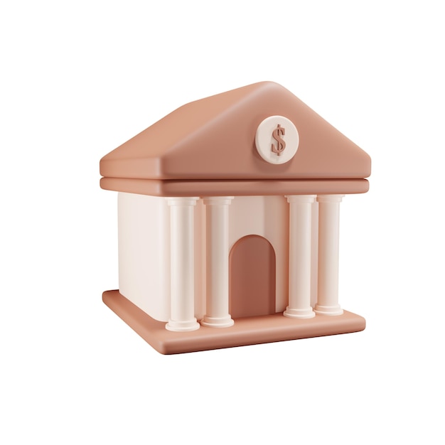 Icona banca 3d