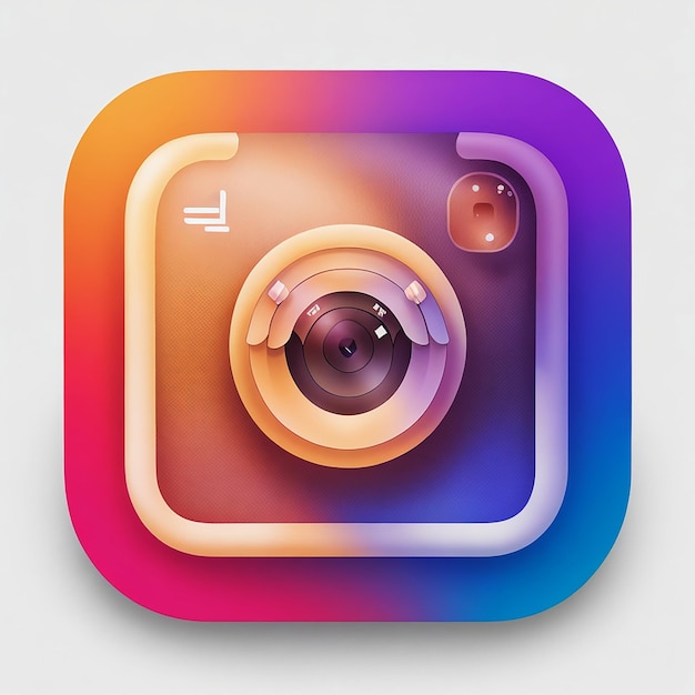 Icona colorata di Instagram RGB Icona della fotocamera di Instagram