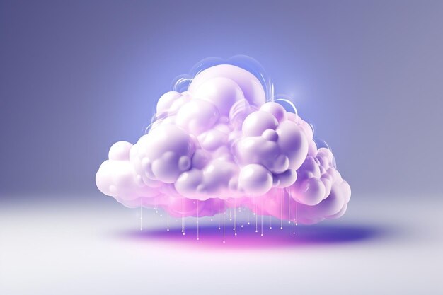 Icona creativa per l'intelligenza artificiale generativa dei servizi di cloud computing