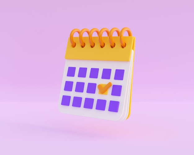 Icona del calendario 3D